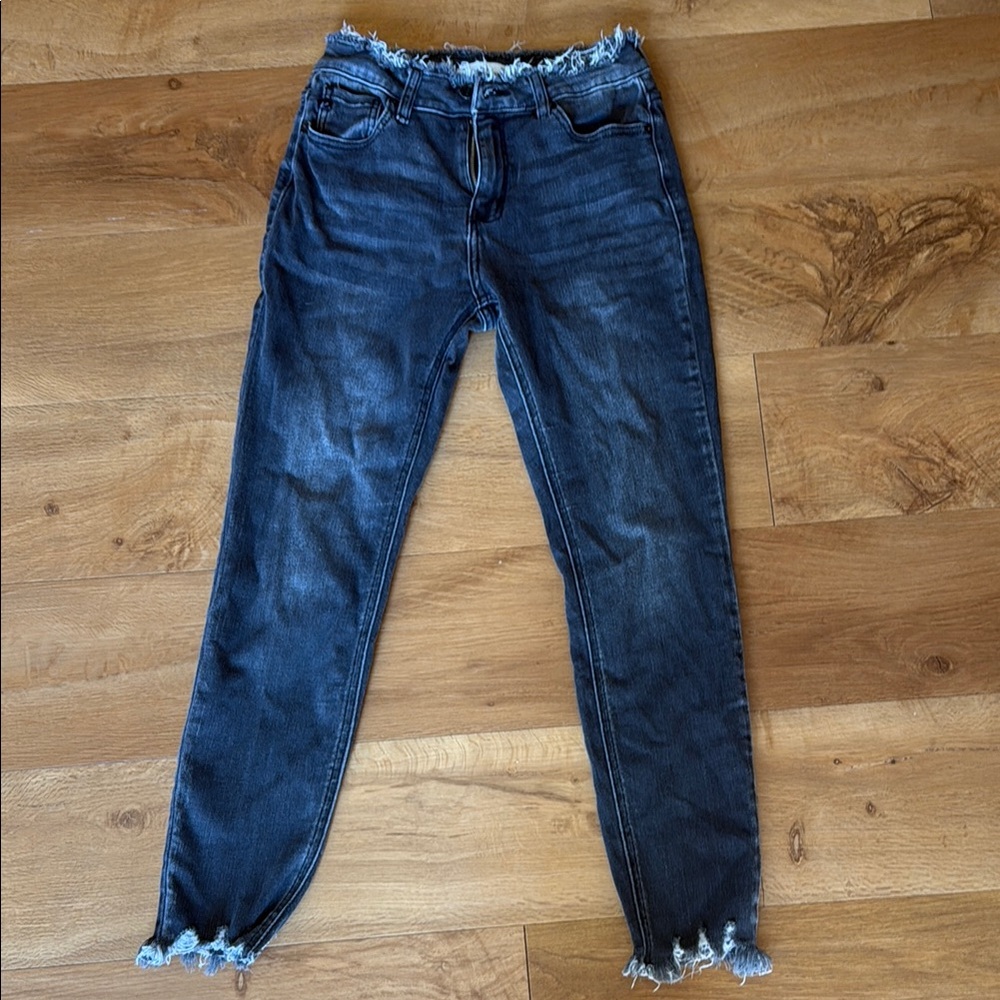 Women's Distressed Blue Jeans